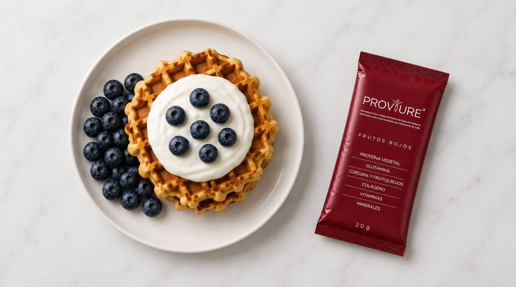 Waffles Proteicos con PROVIURE Vainilla