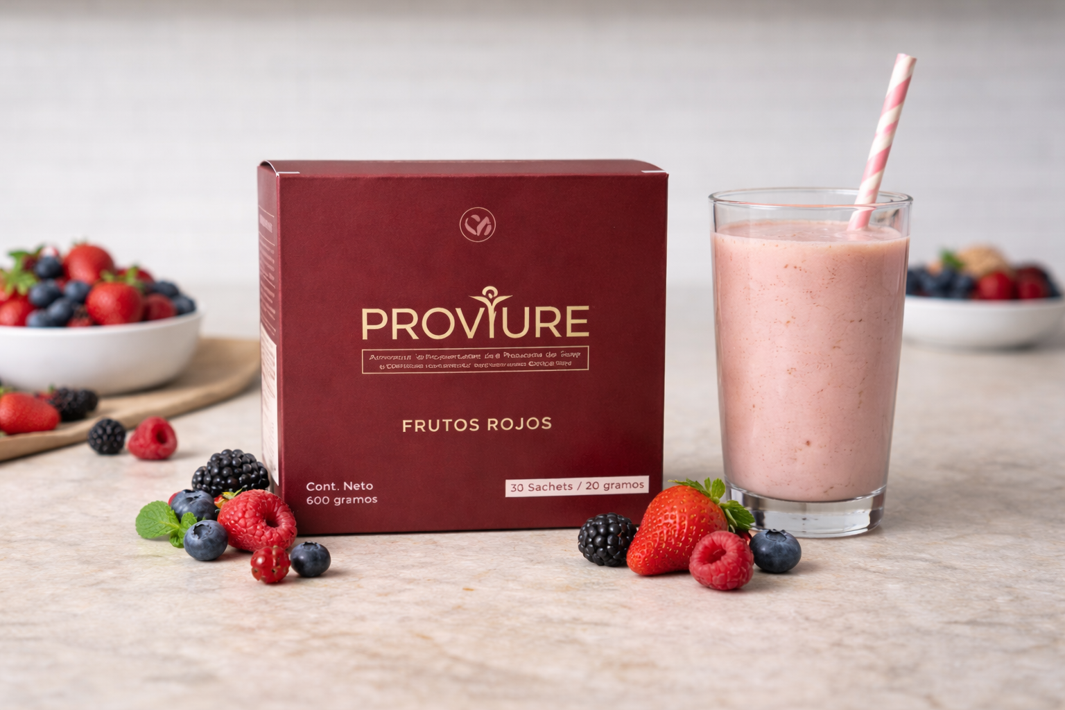 Smoothie de Frutos Rojos y Proviure