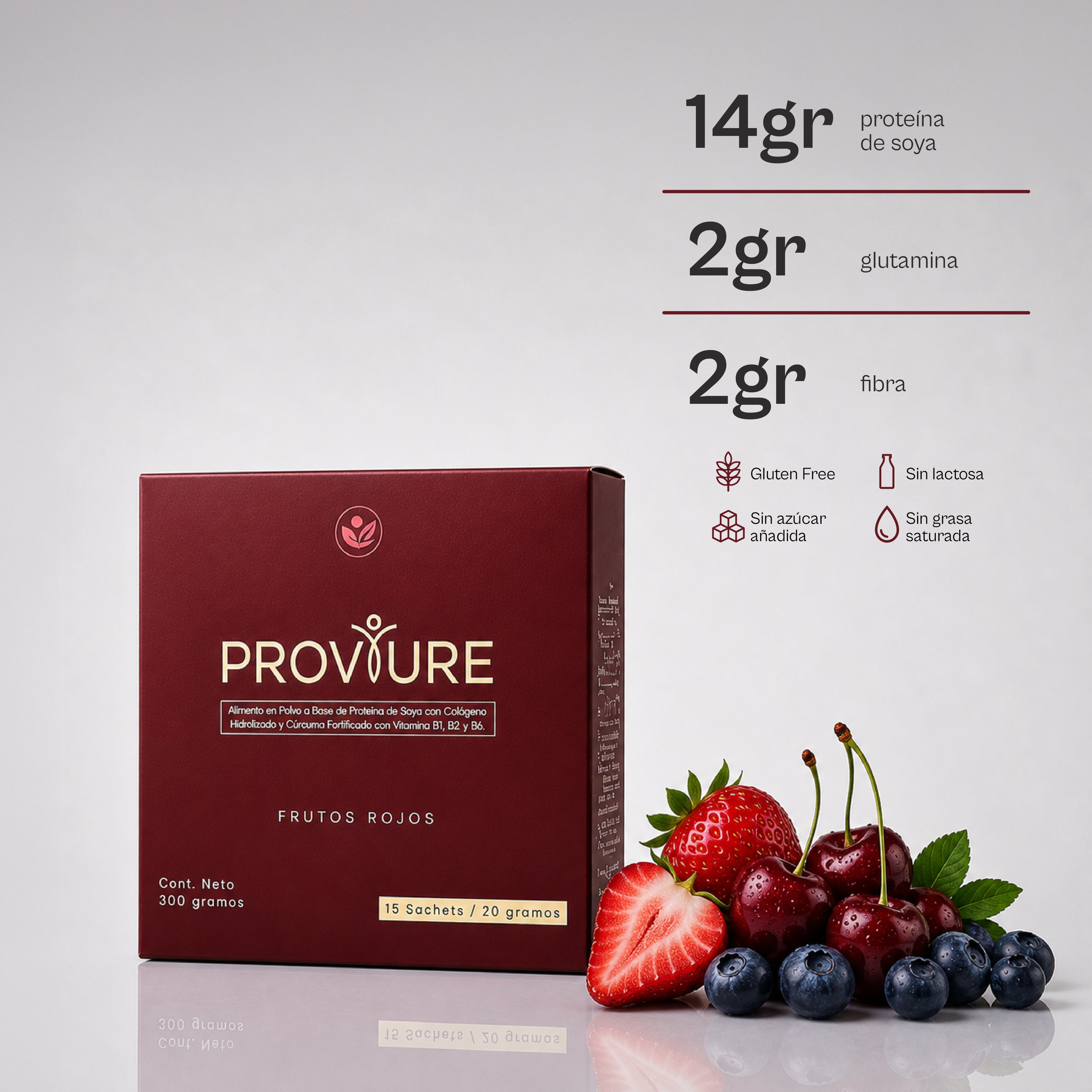 Proviure Frutos Rojos 30 Sachets