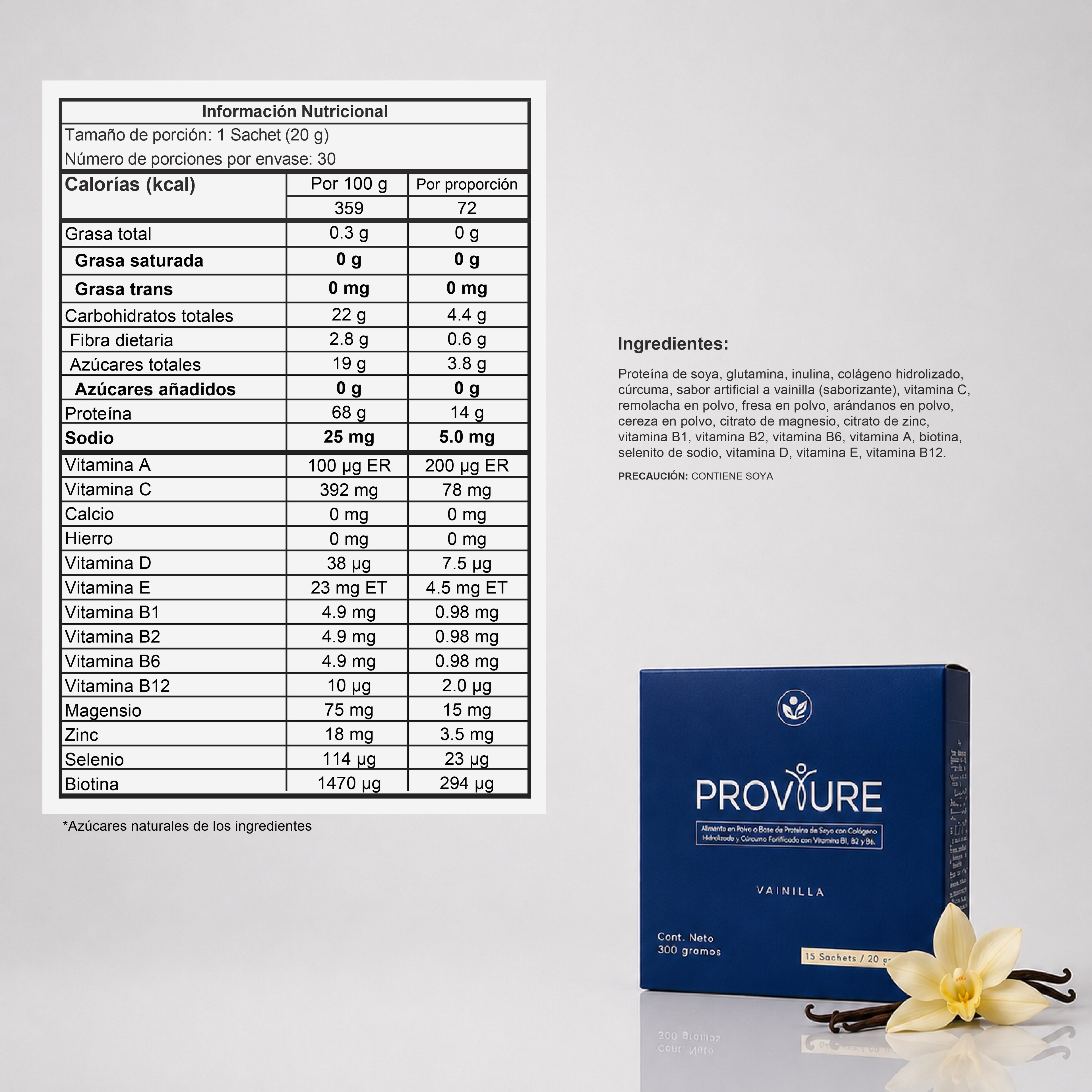 Proviure Vainilla 30 Sachets